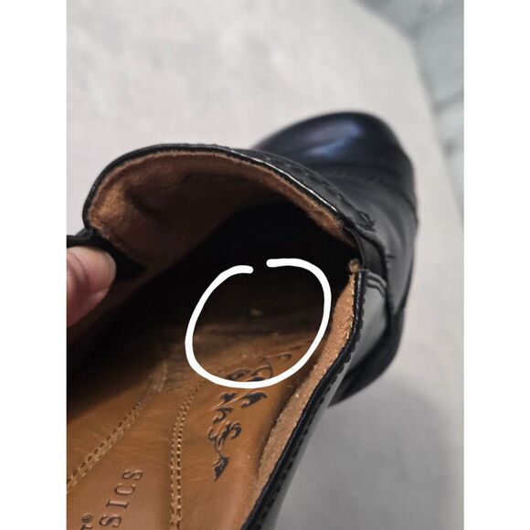 Earth Spirit Elaine Leather Heeled Monk Witch Clogs Pumps Sz. 8.5 - Picture 7 of 7